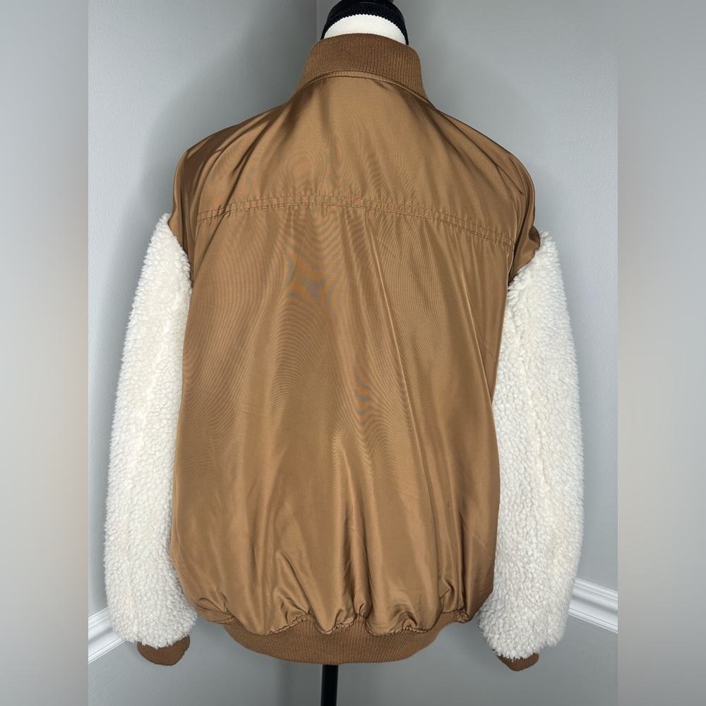 BB Dakota Tan Quilted Bomber Jacket - Picture 5 of 8